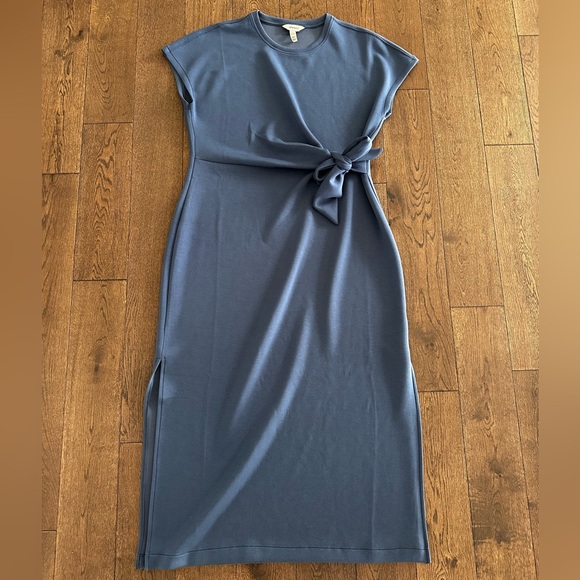 SPANX AirEssentials Indigo Blue Maxi Dress with Tie Waist - Picture 1 of 7